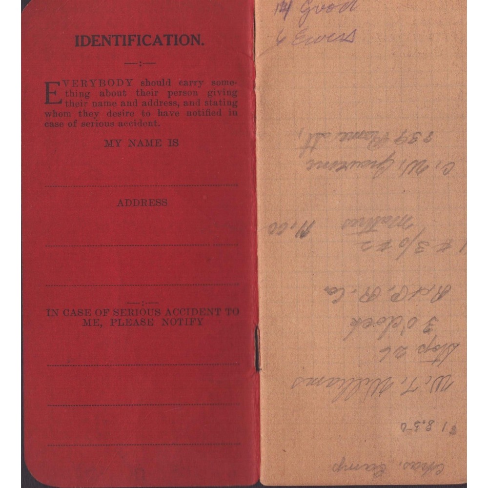 Antique Chattanooga Wagon Co Tennessee Farm Wagon Advertising Pocket Notebook - Picture 3 of 3